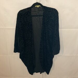 Gianni Bini Chic Black Patterned Women's Cardigan